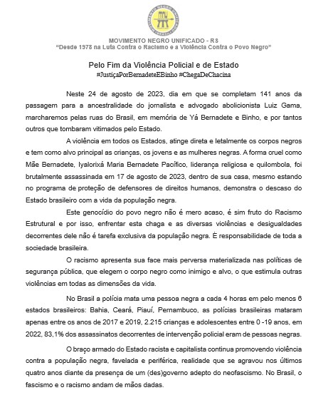 Texto original en Portugués